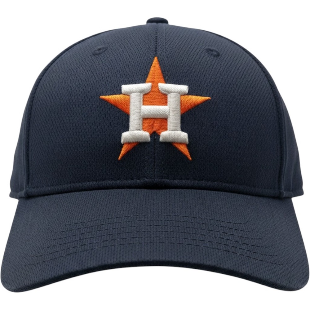Team MLB Houston Astros Hat Adjustable OSFM Navy Blue Mesh Embroidered Logo Cap